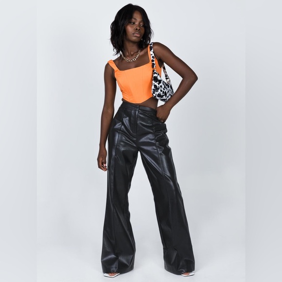 Princes Polly Bonnie orange crop bustier corset top size 4 - Picture 3 of 6